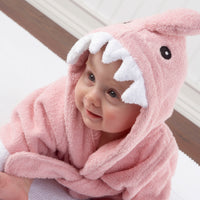 Thumbnail for Let the Fin Begin Pink Shark Robe (0-9m)