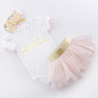 Thumbnail for My First Birthday 3 Piece Tutu Outfit