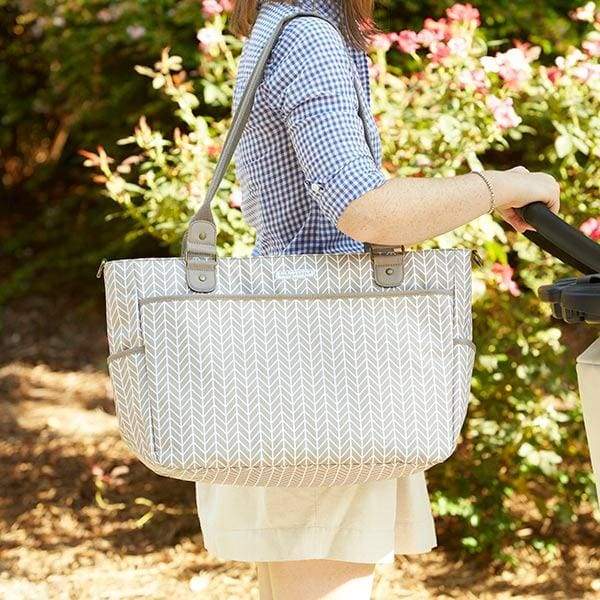 Baby Aspen 360 Signature Diaper Bag - Gray Chevron - Diaper Bag