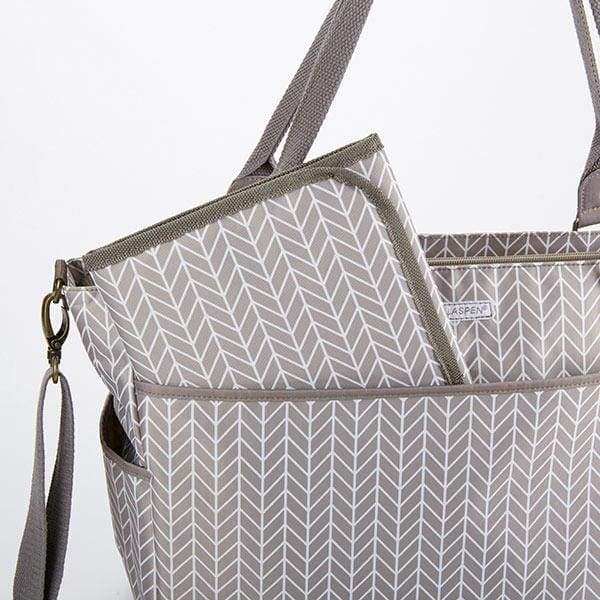Baby Aspen 360 Signature Diaper Bag - Gray Chevron - Diaper Bag