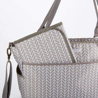 Thumbnail for Baby Aspen 360 Signature Diaper Bag - Gray Chevron - Diaper Bag