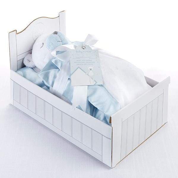 Beary Sleepy Plush Plus Blanket for Baby - Blue (Personalization Available) - Baby Gift Sets