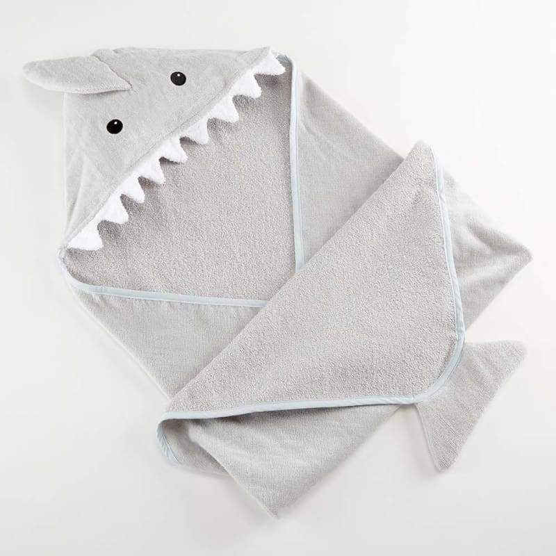 Let the Fin Begin Gray Shark Hooded Towel - Hooded Towels