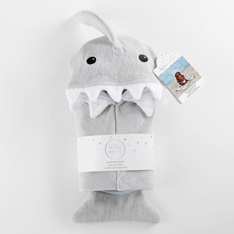 Let the Fin Begin Gray Shark Hooded Towel - Hooded Towels