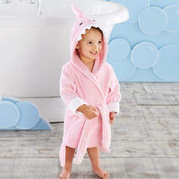 Thumbnail for Let the Fin Begin Pink Shark Robe (12-18m) (Personalization Available) - Robes