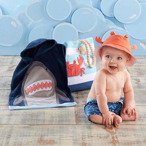 Shark 4-Piece Beach Gift Set with Canvas Tote for Mom - Baby Gift Sets