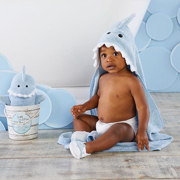 Shark Baby 6-Piece Gift Set Bundle - Blue - Baby Gift Sets