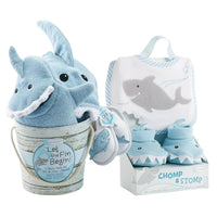 Thumbnail for Shark Baby 6-Piece Gift Set Bundle - Blue - Baby Gift Sets
