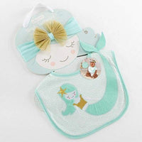 Thumbnail for Simply Enchanted Mermaid Bib and Headband Set - Baby Gift Sets