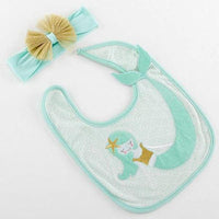 Simply Enchanted Mermaid Bib and Headband Set - Baby Gift Sets