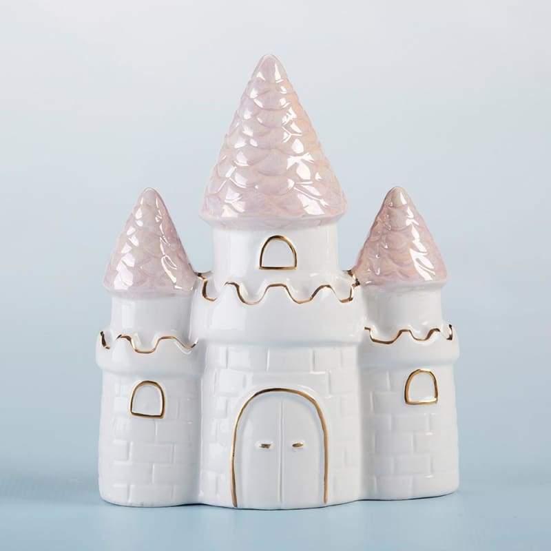 Simply Enchanted Small Castle Porcelain Bank - Piggy Bank