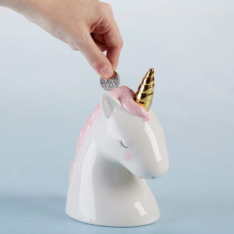 Simply Enchanted Small Unicorn Porcelain Bank - Piggy Bank