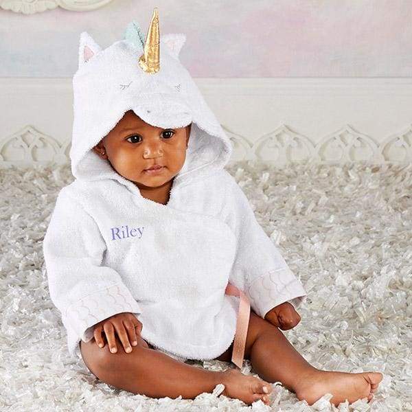 Simply Enchanted Unicorn Hooded Spa Robe (Personalization Available) - Beach Zip Up