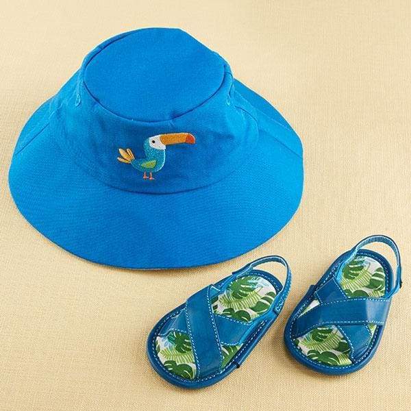 Tropical Beach Hat and Flip Flop Gift Set - Baby Gift Sets