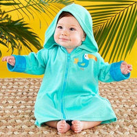 Thumbnail for Tropical Toucan Hooded Beach Zip Up (Personalization Available) - Beach Zip Up
