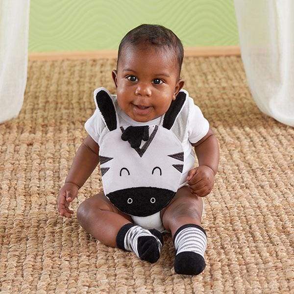 Zebra Bib and Socks Set - Baby Gift Sets
