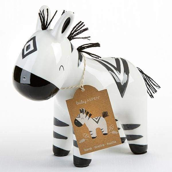 Zebra Porcelain Bank - Piggy Bank