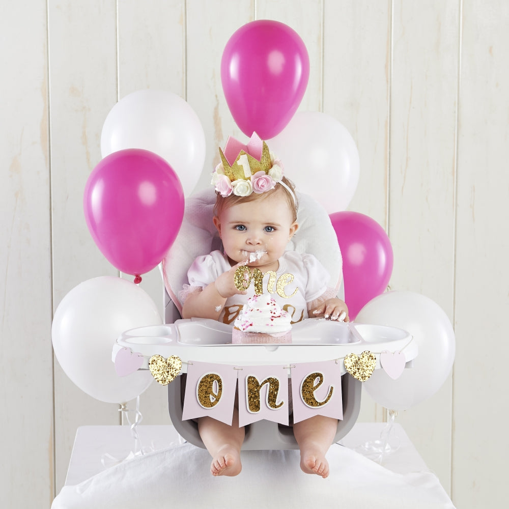 Gold Glitter 1st Birthday Décor Kit