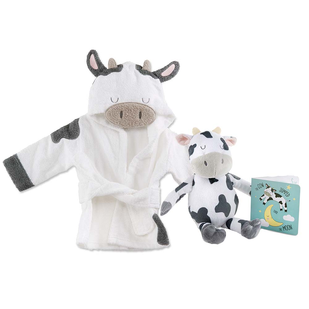 Colby the Cow Plush Plus Book for Baby & Cow Hooded Robe