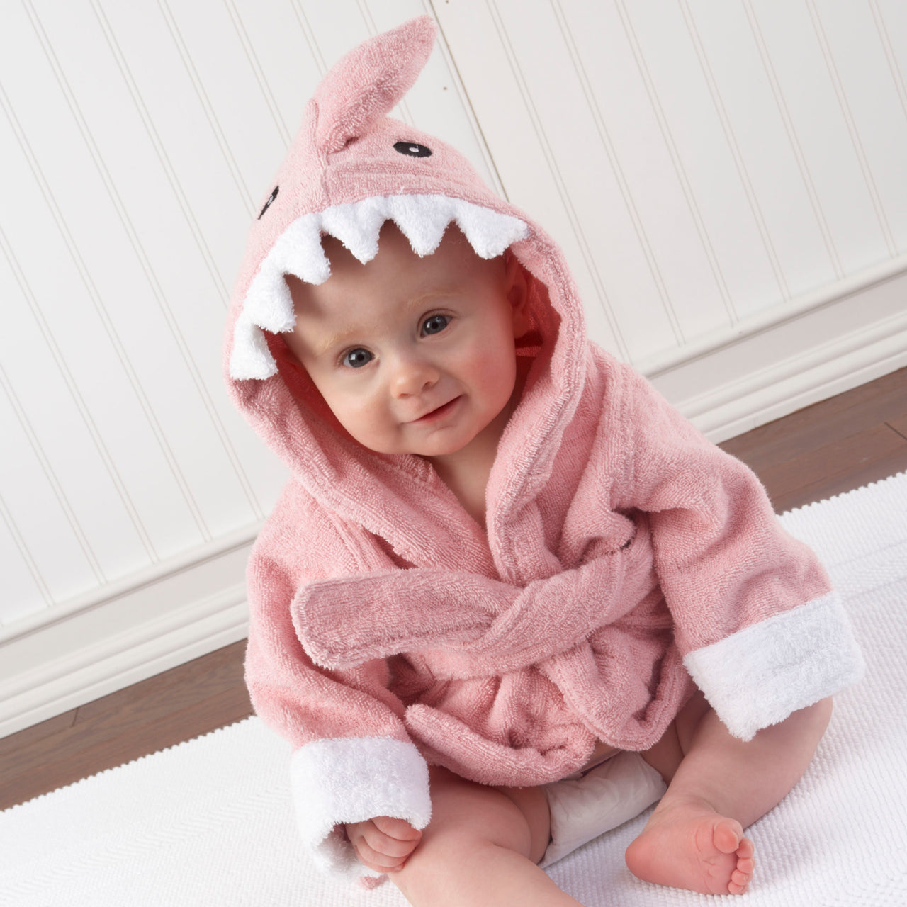 Let the Fin Begin Pink Shark Robe (0-9m)