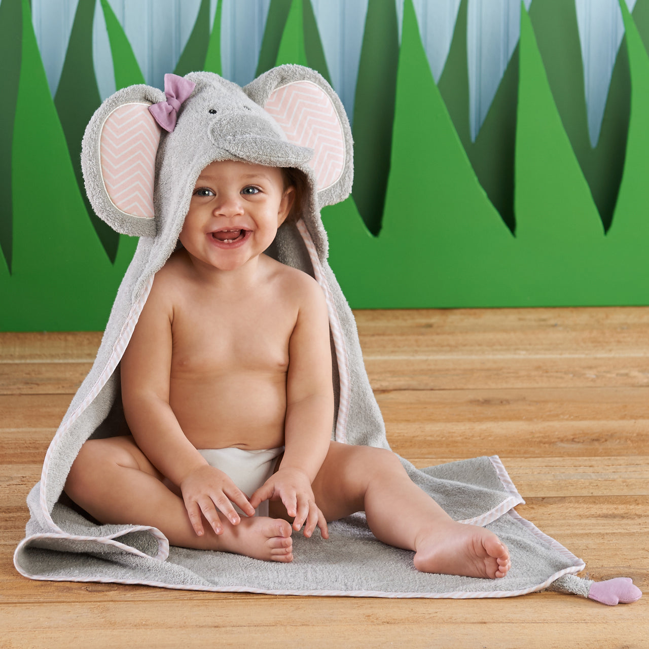 Splish Splash Elephant Bath Spa Hooded Towel