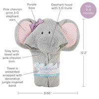 Splish Splash Elephant Bath Spa Hooded Towel