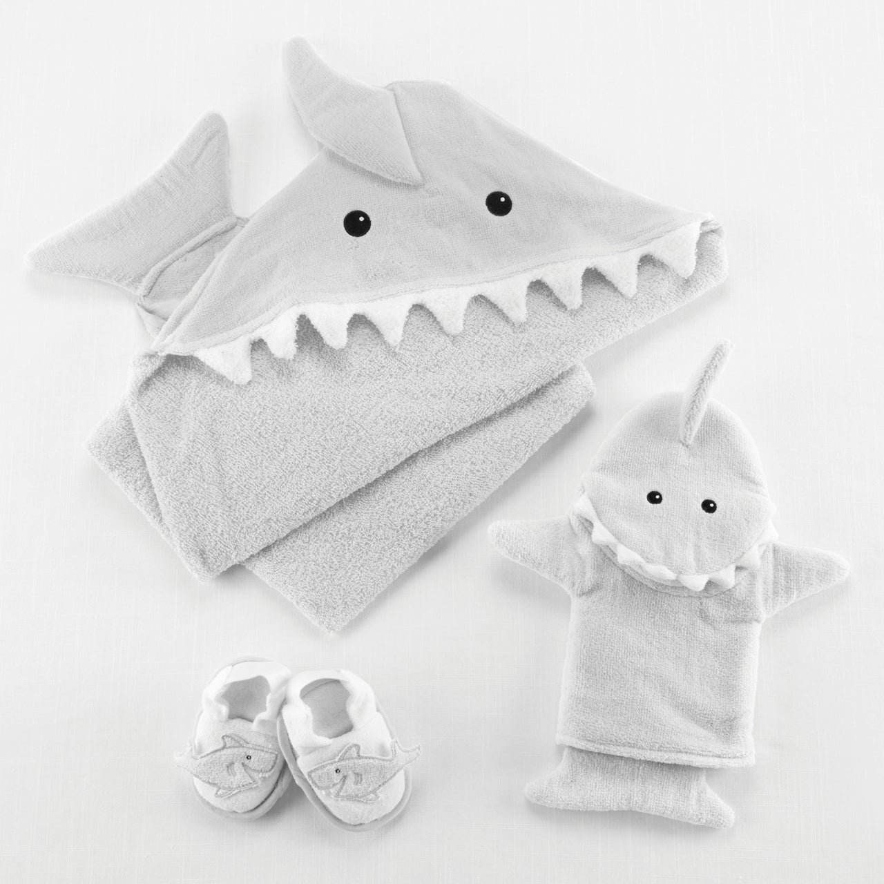 Let the Fin Begin Shark 4-Piece Bath Gift Set (Gray)