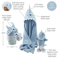 Thumbnail for Let the Fin Begin Shark 4-Piece Bath Gift Set (Blue)