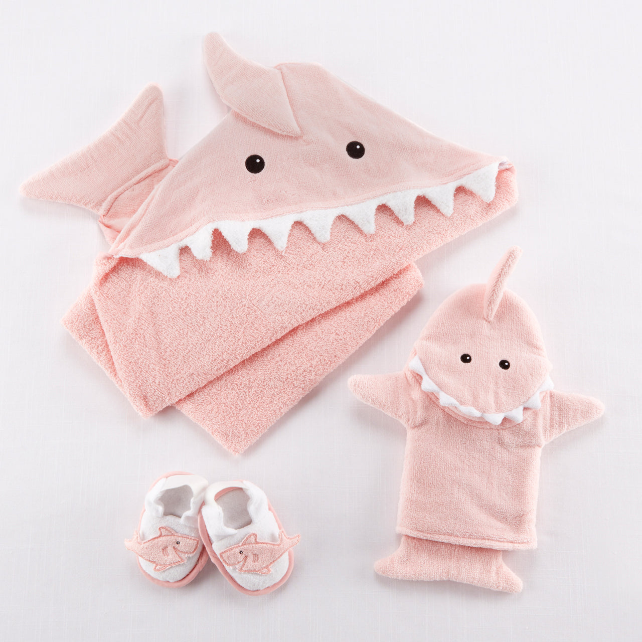 Let the Fin Begin Shark 4-Piece Bath Gift Set (Pink)