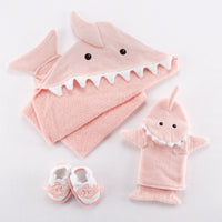 Thumbnail for Let the Fin Begin Shark 4-Piece Bath Gift Set (Pink)