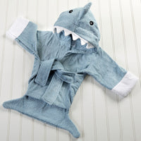 Thumbnail for Let the Fin Begin Blue Shark Robe (0-9m)