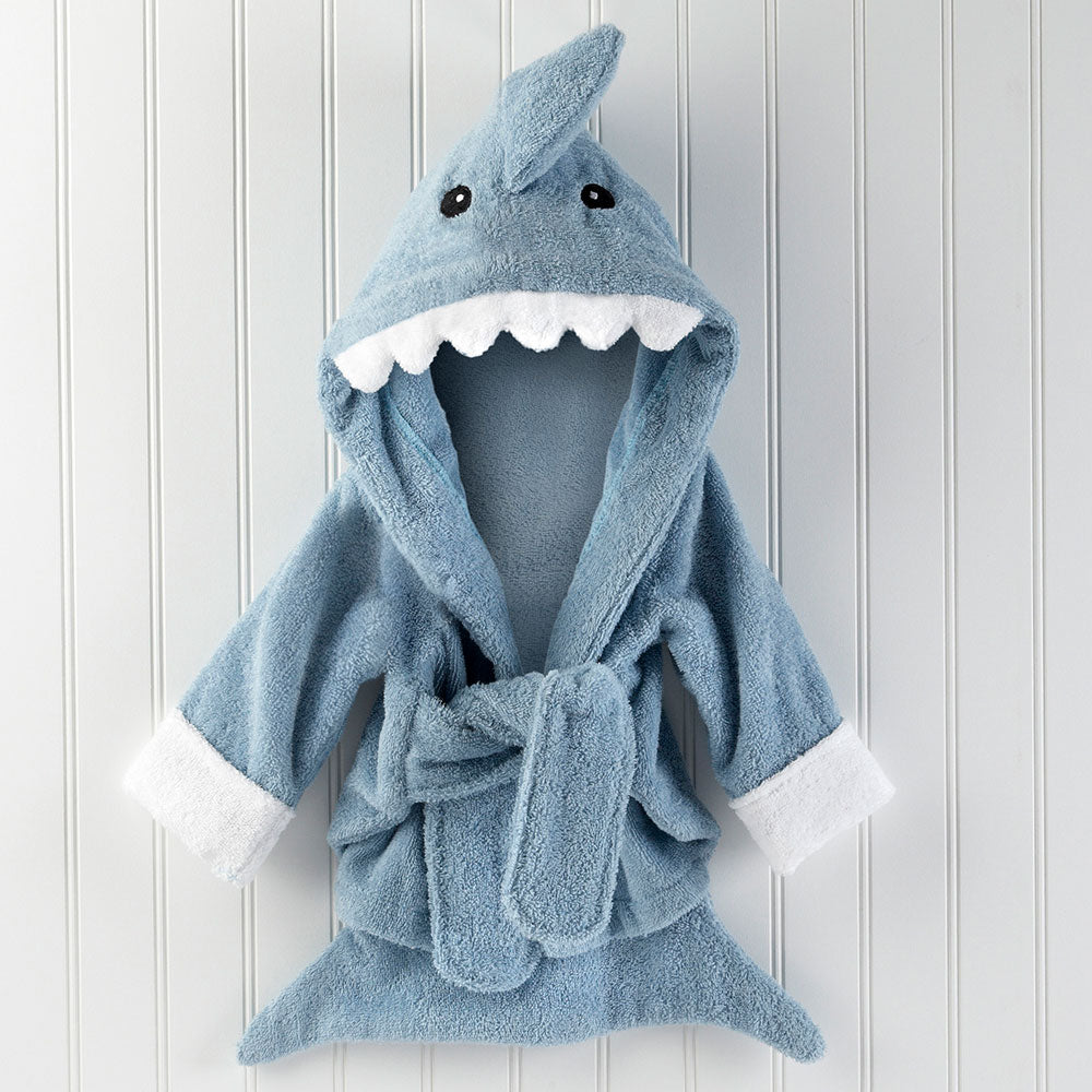 Shark Robe Let the Fin Begin Blue Shark Robe (0-9m) – Baby Aspen Gifts