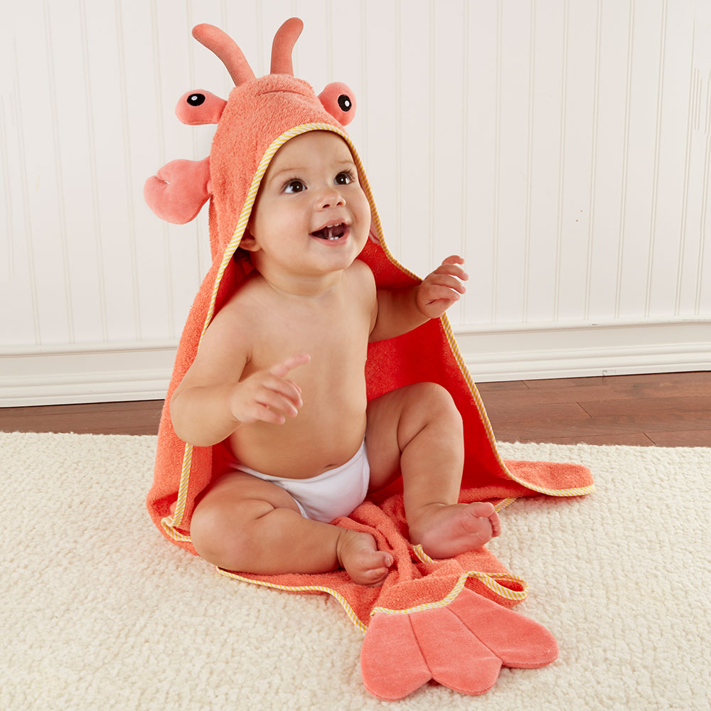 Lobster Laughs Lobster Hooded Towel (0-9 Months)