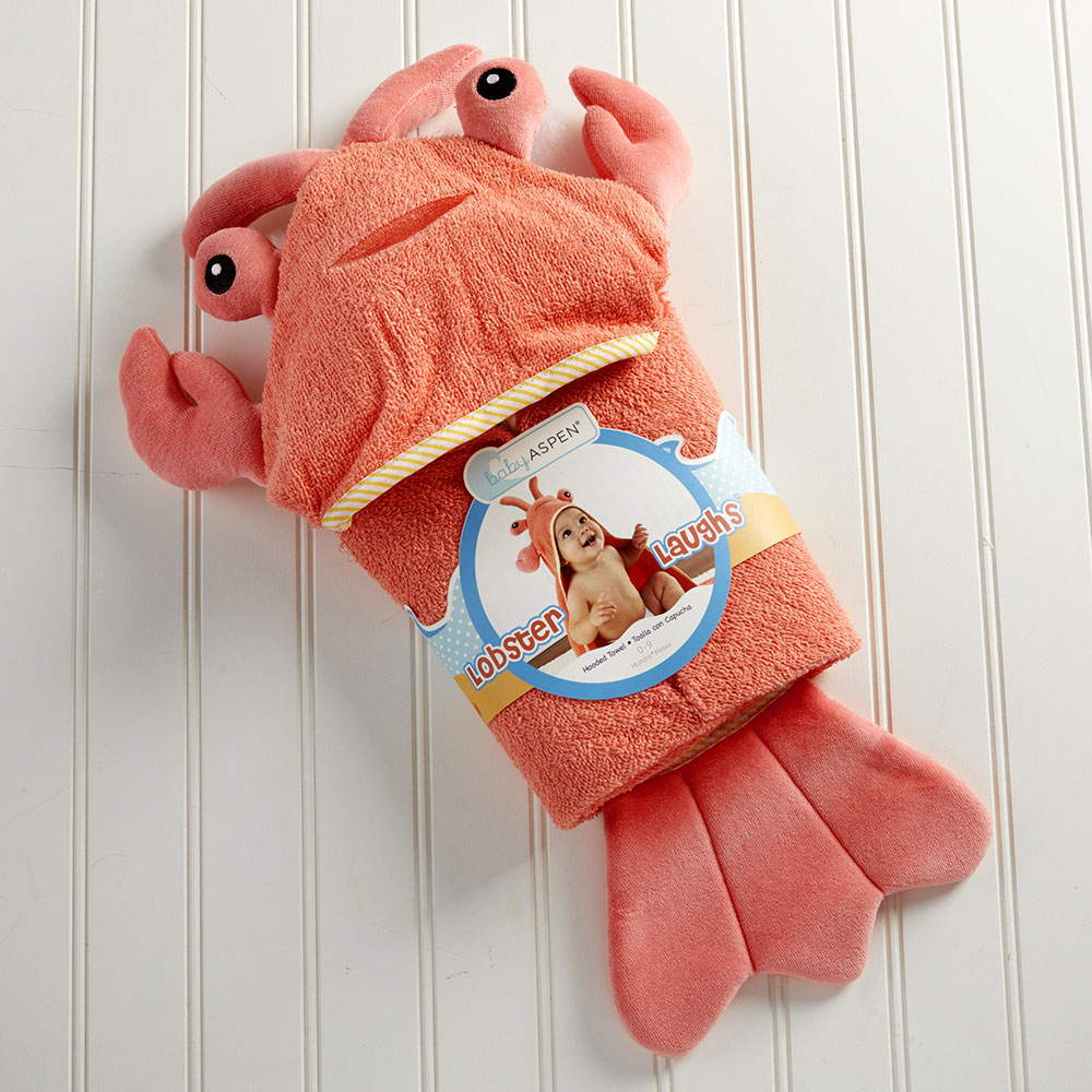 Lobster Laughs Lobster Hooded Towel (0-9 Months)