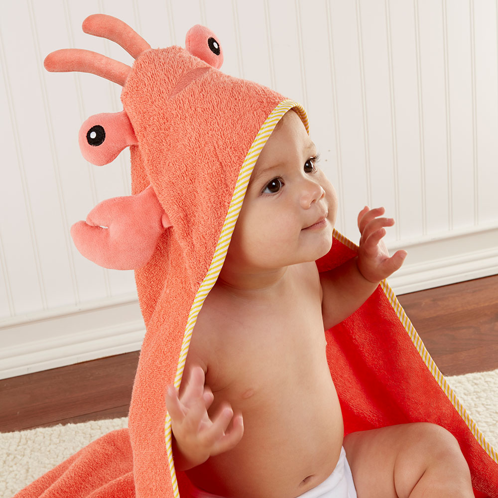 Lobster Laughs Lobster Hooded Towel (0-9 Months)