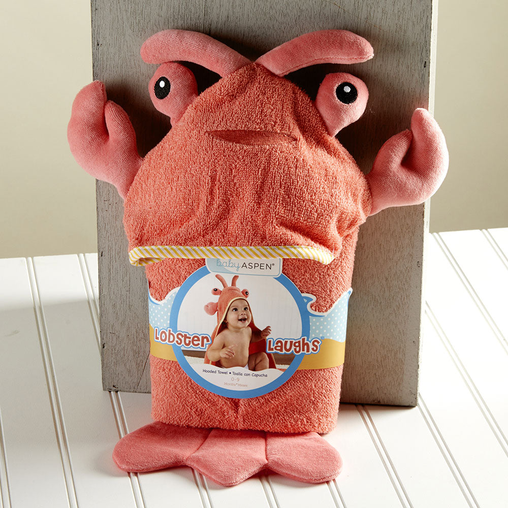 Lobster Laughs Lobster Hooded Towel (0-9 Months)