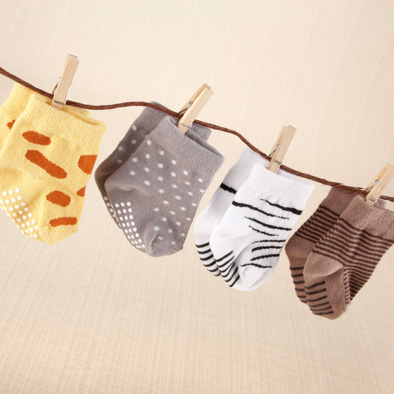 Sock Safari Four-Pair Animal-Themed Sock Set