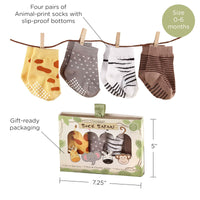 Thumbnail for Sock Safari Four-Pair Animal-Themed Sock Set