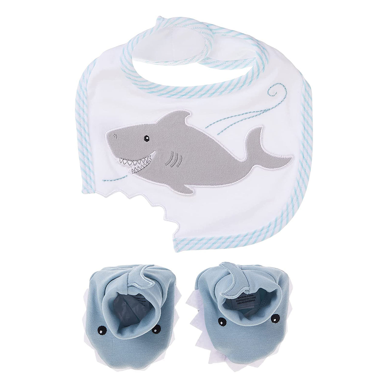 Chomp & Stomp Shark Bib & Booties Gift Set (Blue)