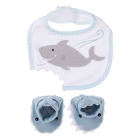 Thumbnail for Chomp & Stomp Shark Bib & Booties Gift Set (Blue)