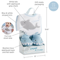 Thumbnail for Chomp & Stomp Shark Bib & Booties Gift Set (Blue)