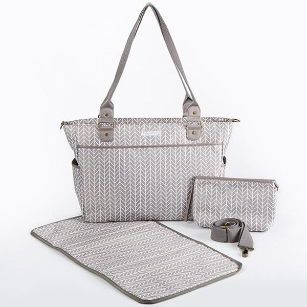 Baby Aspen 360 Signature Diaper Bag - Gray Chevron - Diaper Bag