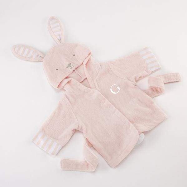 Babys Bathtime Bunny Hooded Spa Robe (Personalization Available) - Robes