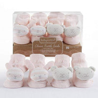 Thumbnail for Bear and Bunny Pink Rattle Socks (2 Pairs) - Baby Gift Sets