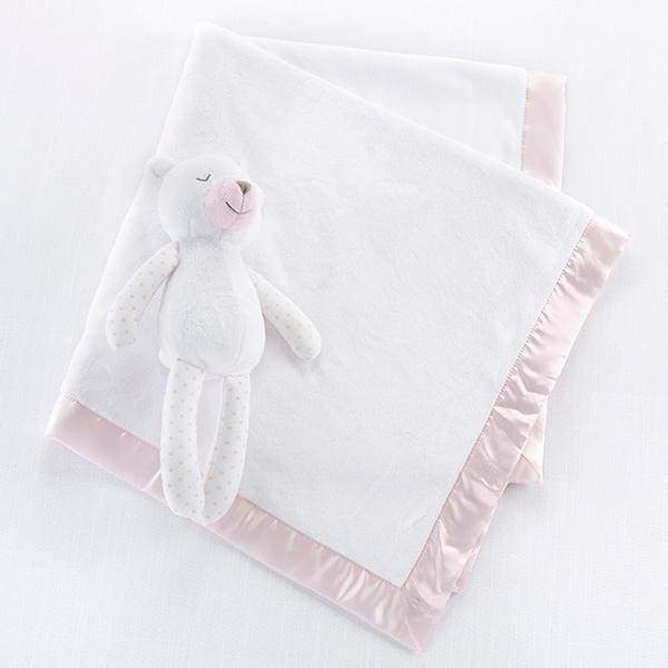 Beary Sleepy Plush Plus Blanket for Baby - Pink (Personalization Available) - Baby Gift Sets