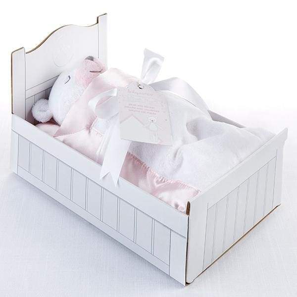 Beary Sleepy Plush Plus Blanket for Baby - Pink (Personalization Available) - Baby Gift Sets