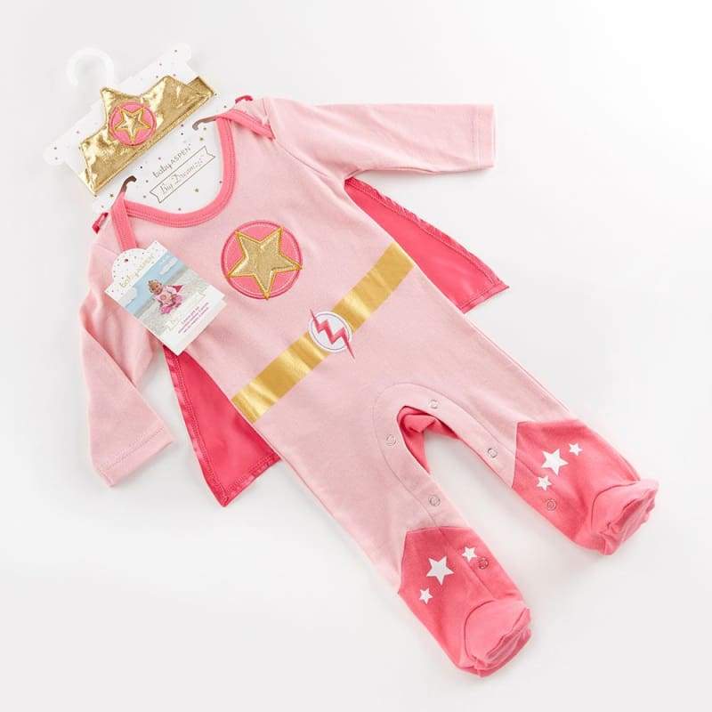 Big Dreamzzz Baby Superhero 2-Piece Layette Set - Girl (Personalization Available) - Layettes