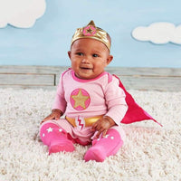 Thumbnail for Big Dreamzzz Baby Superhero 2-Piece Layette Set - Girl (Personalization Available) - Layettes