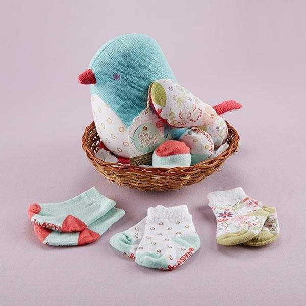 Bitsy Bluebird Plush Plus Bird with Socks for Baby to Wear - Baby Gift Sets