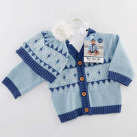 Thumbnail for Blue Fair Isle Cardigan and Pom Pom Hat - Baby Gift Sets